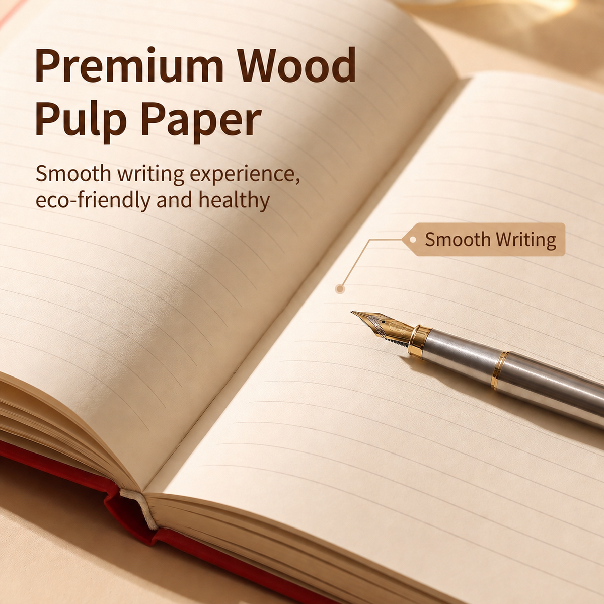 Axxlern Design Mini Pocket Notebook, Small Lined Maple Leaf Journal