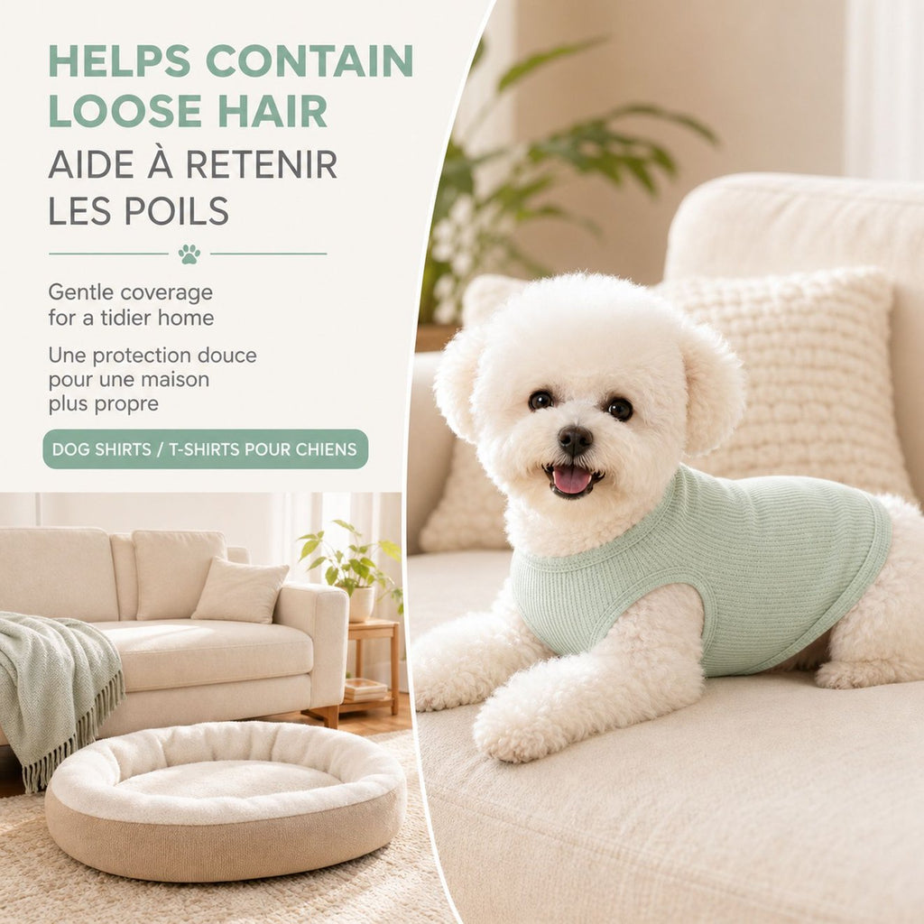 Axxlern Design 3PK Dog Shirts for Small Dogs, Cozy Tank Tops