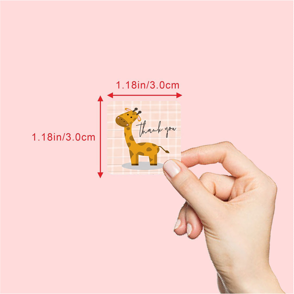 Axxlern Design 300 Thank You Stickers,Animal Labels,6 Designs