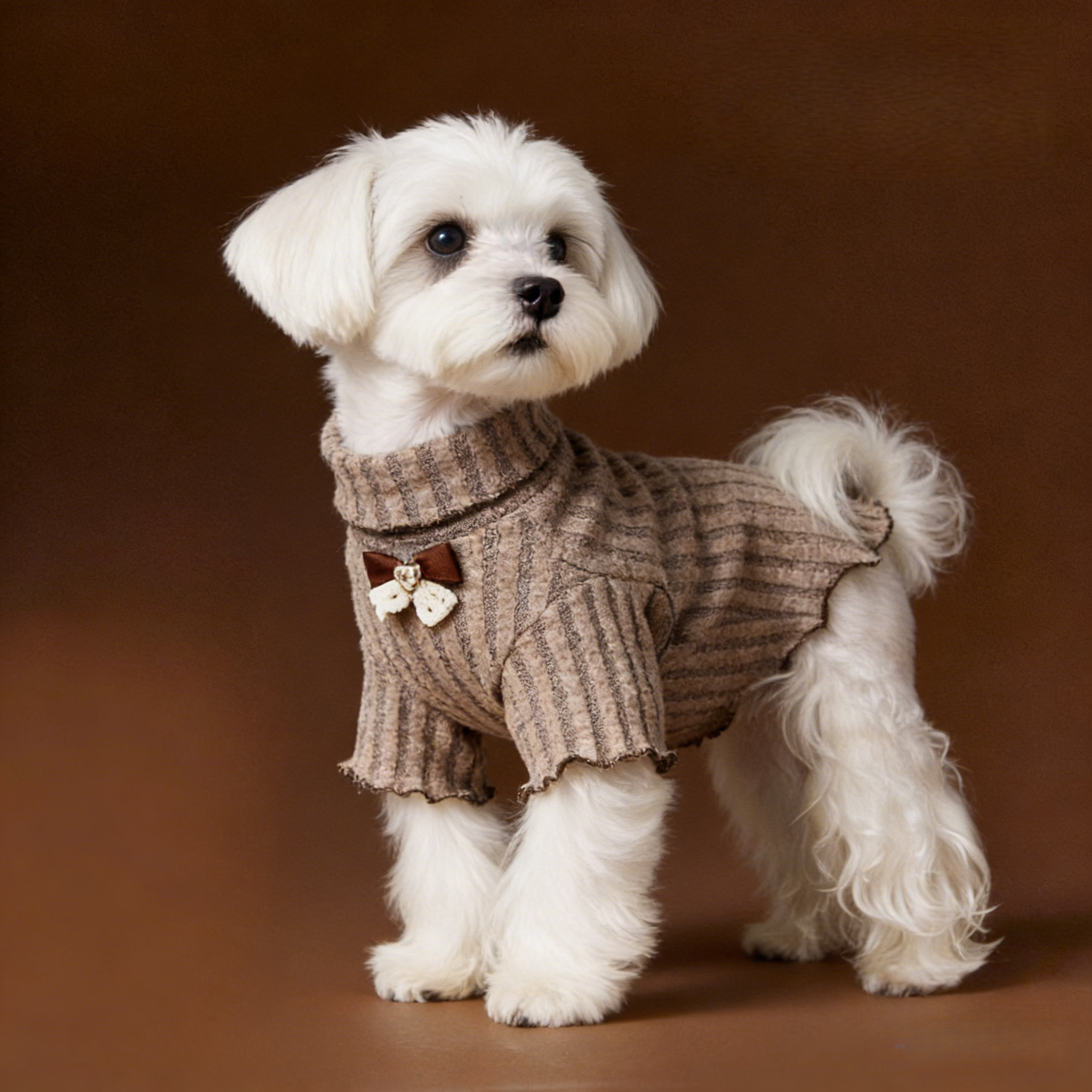 Warm Suede Sweater Dog Sweatshirt for Small Dogs - Puppy Clothing for French Bulldogs Bichons Maltese - Spring Winter Pet Clothes