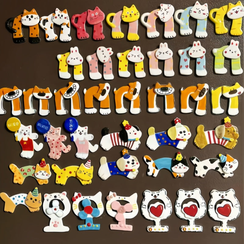 Handmade Ceramic Fridge Magnets Head Swaying Interesting Fridge Magnets