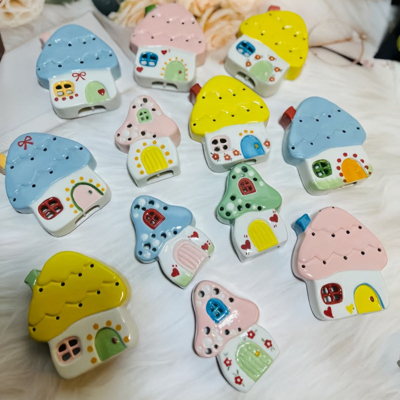 Handmade Ceramic Fridge Magnets The Glowing House Magnetically Attached