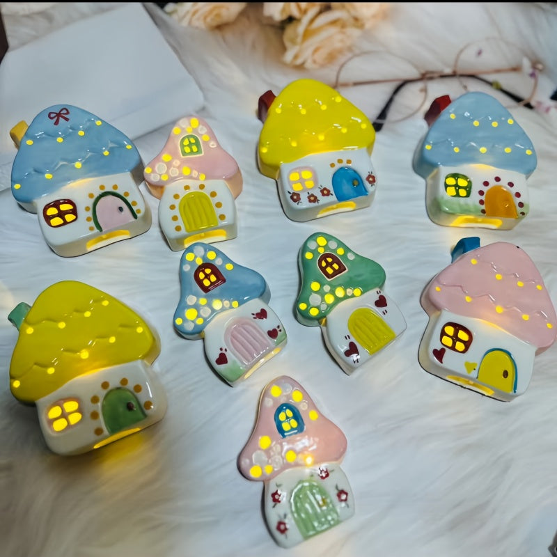 Handmade Ceramic Fridge Magnets The Glowing House Magnetically Attached