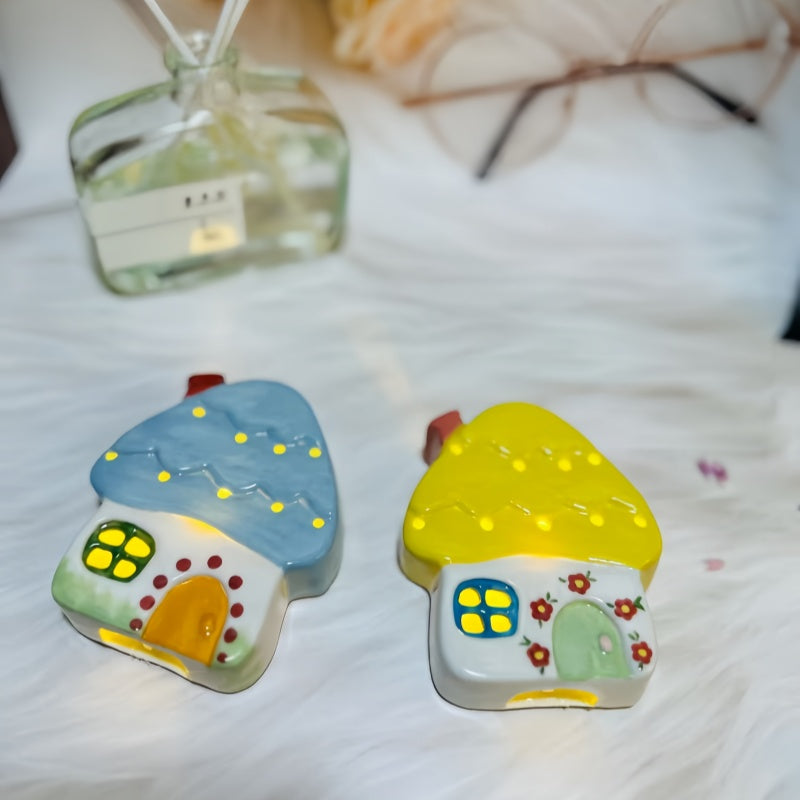 Handmade Ceramic Fridge Magnets The Glowing House Magnetically Attached