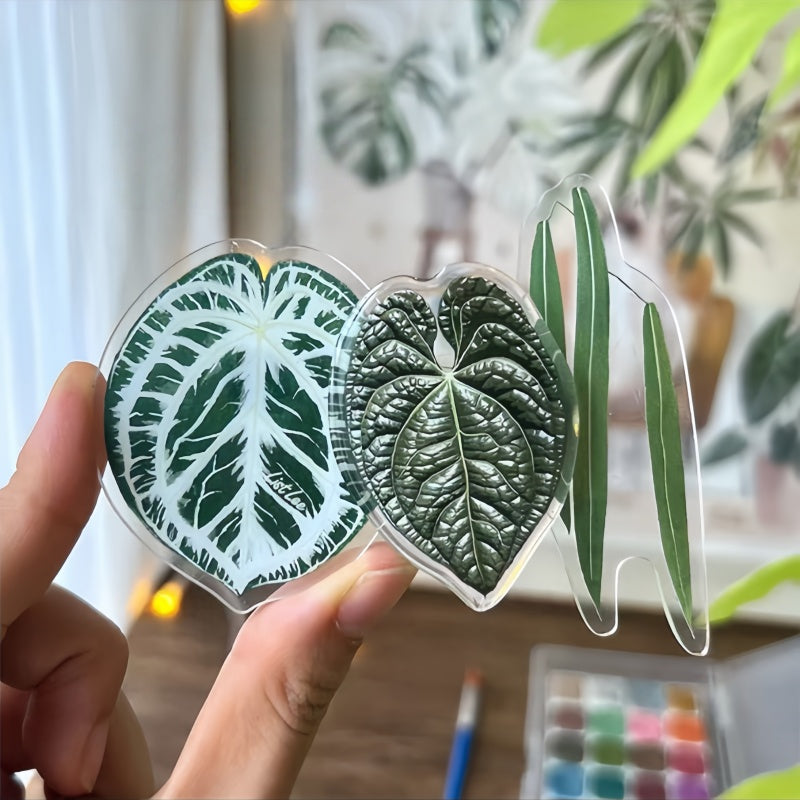 The Acrylic Green Plant Fridge Magnet Is Rotatable