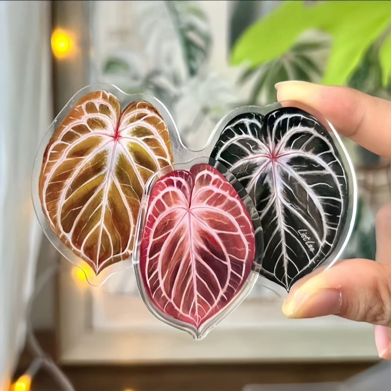 The Acrylic Green Plant Fridge Magnet Is Rotatable