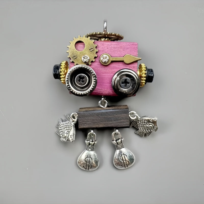 Handmade punk robot pendants