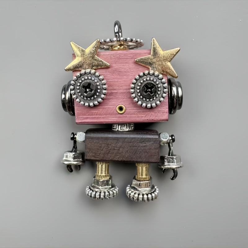 Handmade punk robot pendants