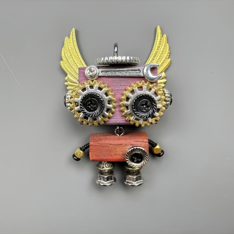 Handmade punk robot pendants
