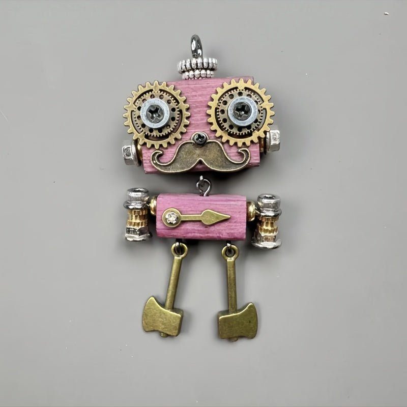 Handmade punk robot pendants