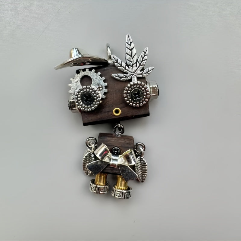 Handmade punk robot pendants