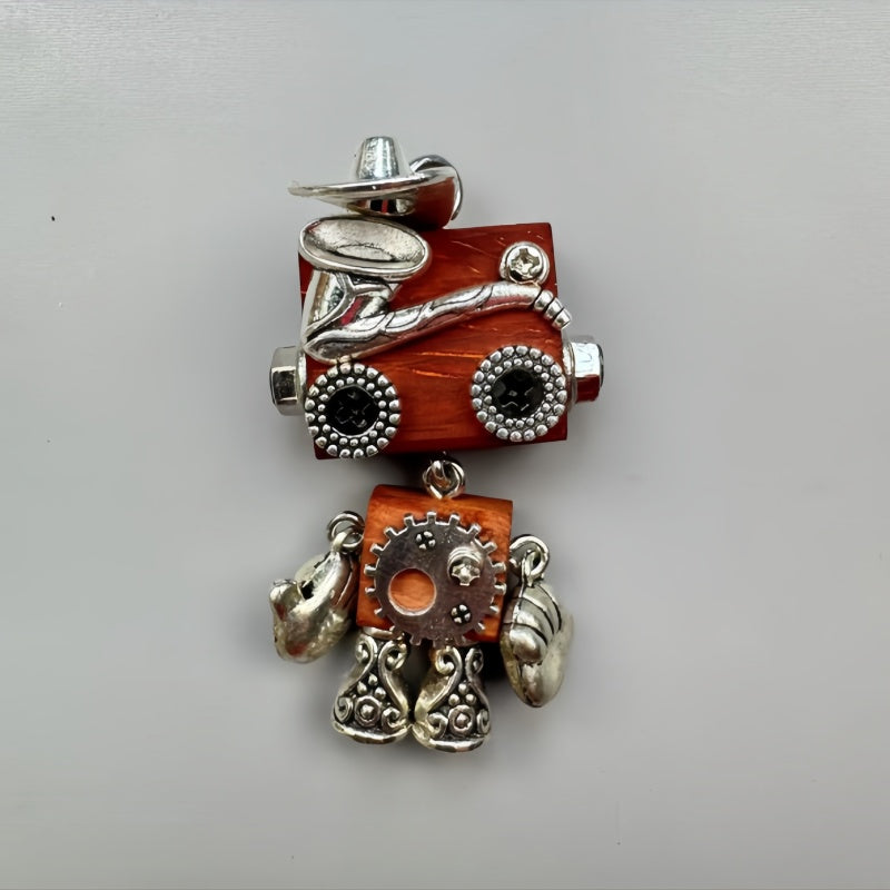 Handmade punk robot pendants