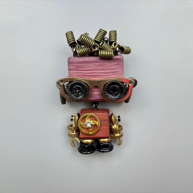 Handmade punk robot pendants