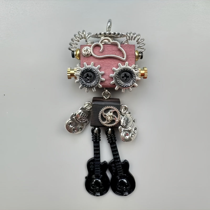 Handmade punk robot pendants