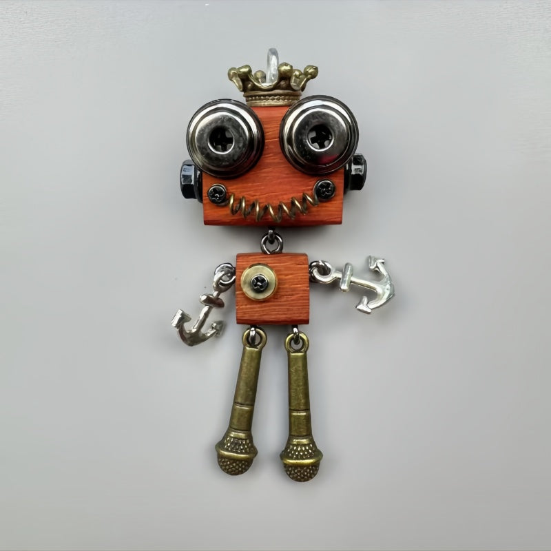Handmade punk robot pendants