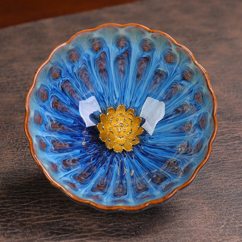 Master Jianzhan teacup China Jianyang BlackPorcelain TeacupChristmas Gift CollectionArt Tea Ware