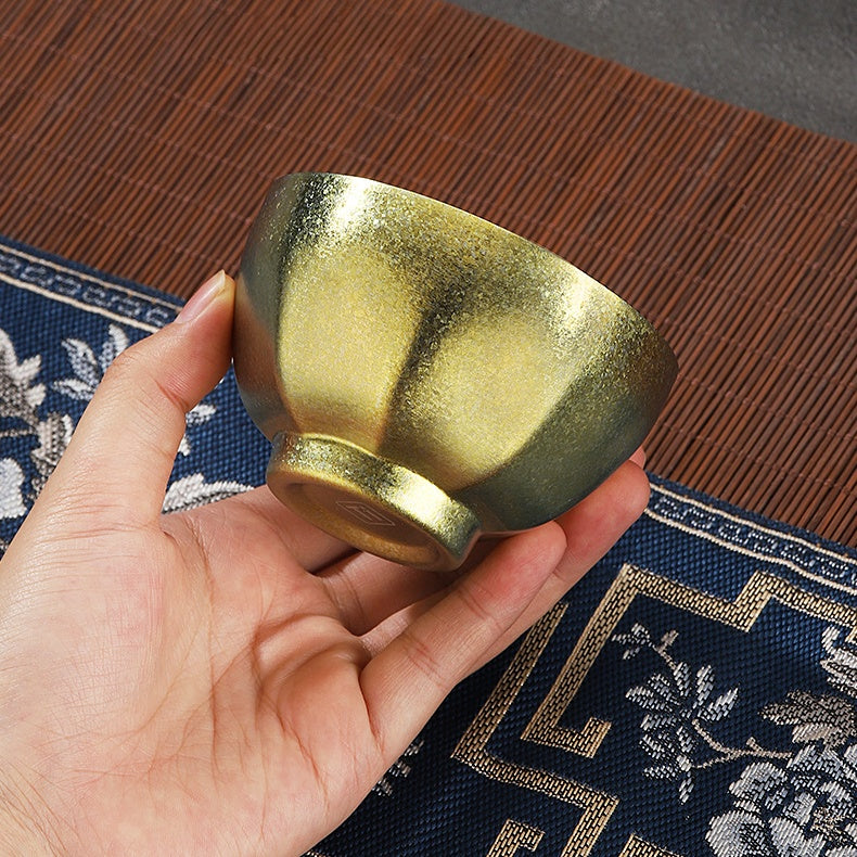 Handmade Double-Layer Pure Titanium Jianzhan Teacups, Heat-Resistant, 130ml Capacity, Multiple Colors Available for Unique Tea Drinking