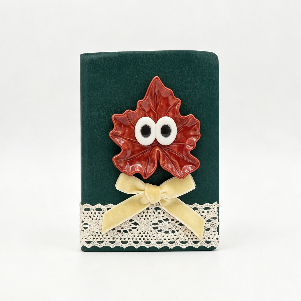 Axxlern Design Mini Pocket Notebook, Small Lined Maple Leaf Journal