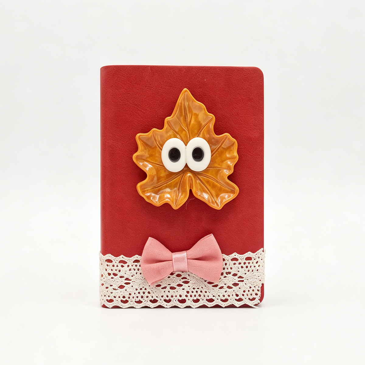 Axxlern Design Mini Pocket Notebook, Small Lined Maple Leaf Journal
