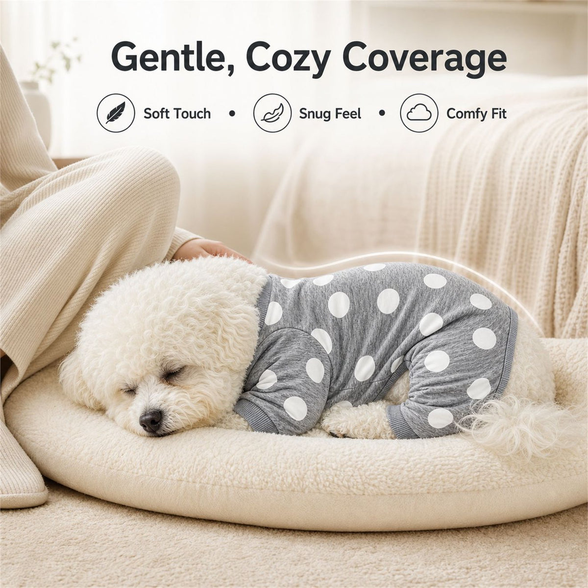 Axxlern Design Dog Pajamas,Comfy Recovery Suit,Pet Jammies for Small Dogs