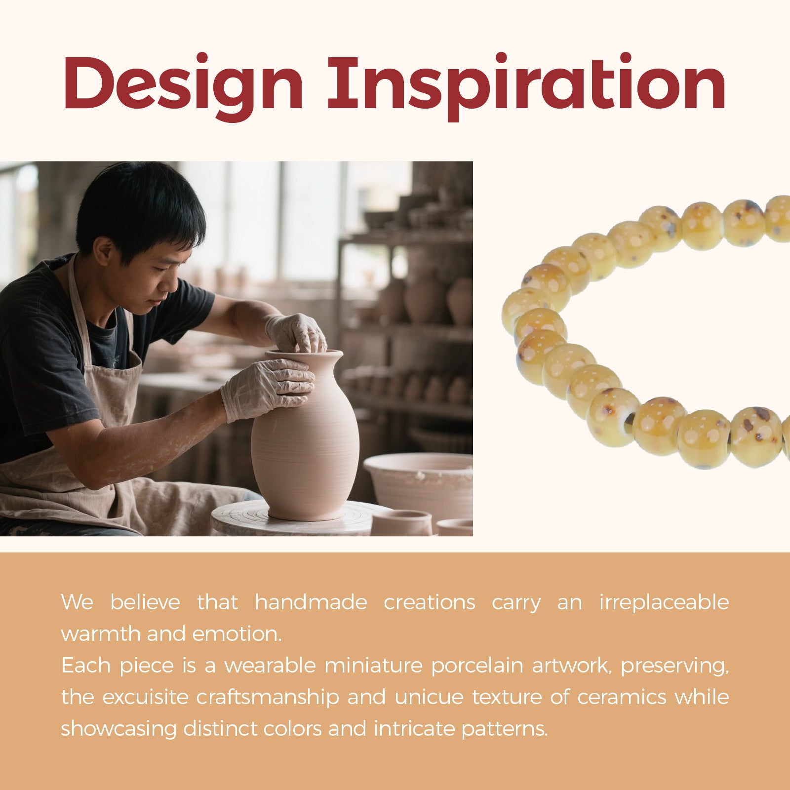Natural Agate Beaded Bracelet for Women, Handmade Round Stone Bead Bracelet, Boho Jewelry Gift