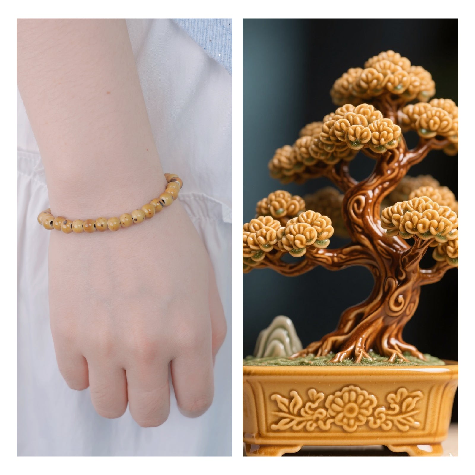 Natural Agate Beaded Bracelet for Women, Handmade Round Stone Bead Bracelet, Boho Jewelry Gift