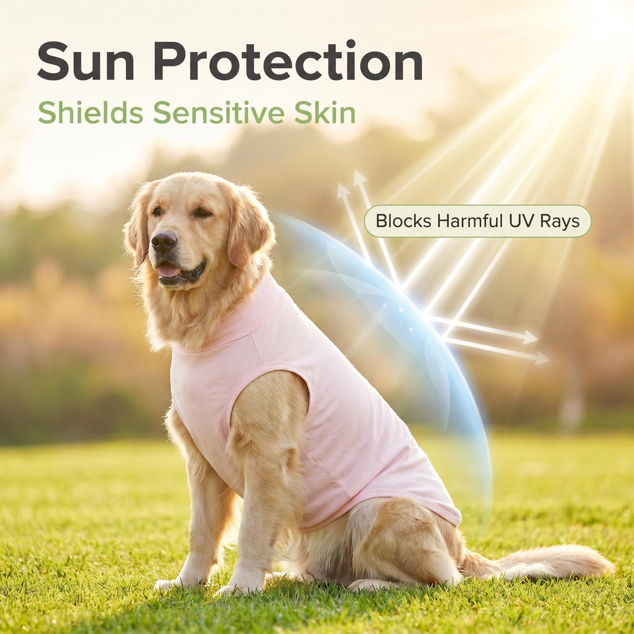 Axxlern Design 2PK Dog Shirts, Sun Protection Quick Dry Soft Dog T-Shirt,Stretchy Lightweight Sleeveless Dog Vest for Summer