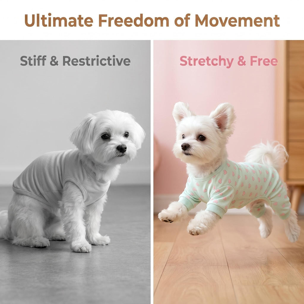 Axxlern Design Dog Pajamas for Small Dogs,Soft Dog Pjs for Small Dogs with 4-Way Stretch,Cozy Dog Onesie for Sleep & Recovery