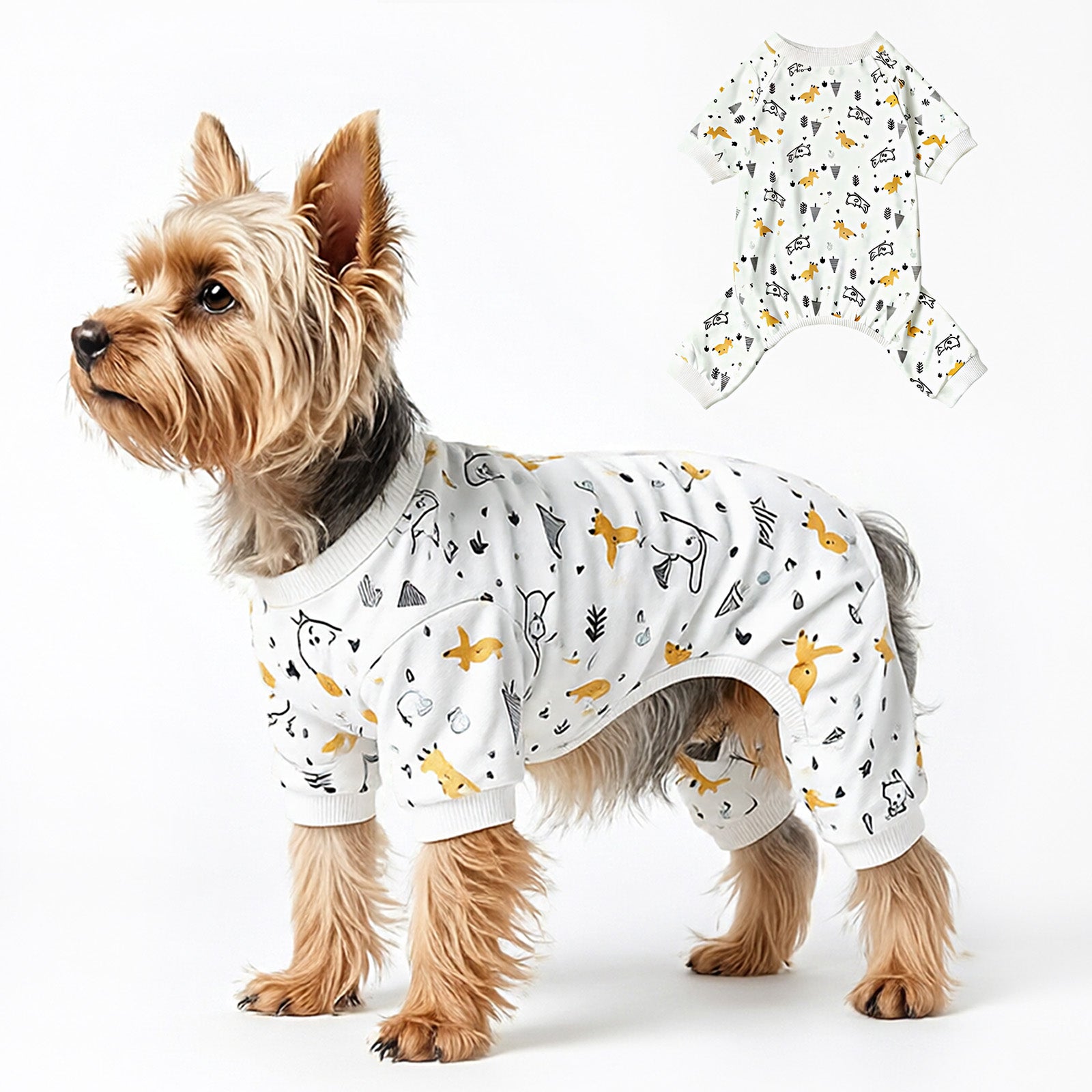 Axxlern Design Dog Pajamas for Small Dogs,Soft Dog Pjs for Small Dogs with 4-Way Stretch,Cozy Dog Onesie for Sleep & Recovery