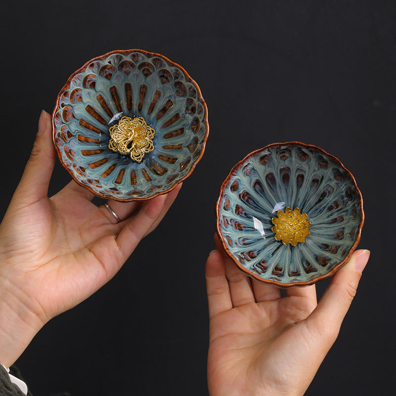 Master Jianzhan teacup China Jianyang BlackPorcelain TeacupChristmas Gift CollectionArt Tea Ware
