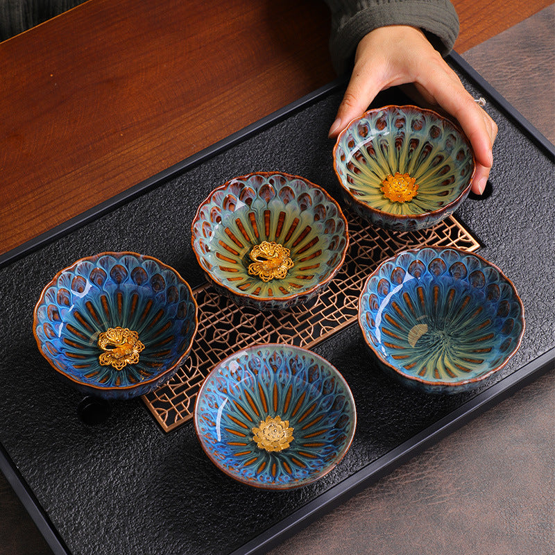 Master Jianzhan teacup China Jianyang BlackPorcelain TeacupChristmas Gift CollectionArt Tea Ware