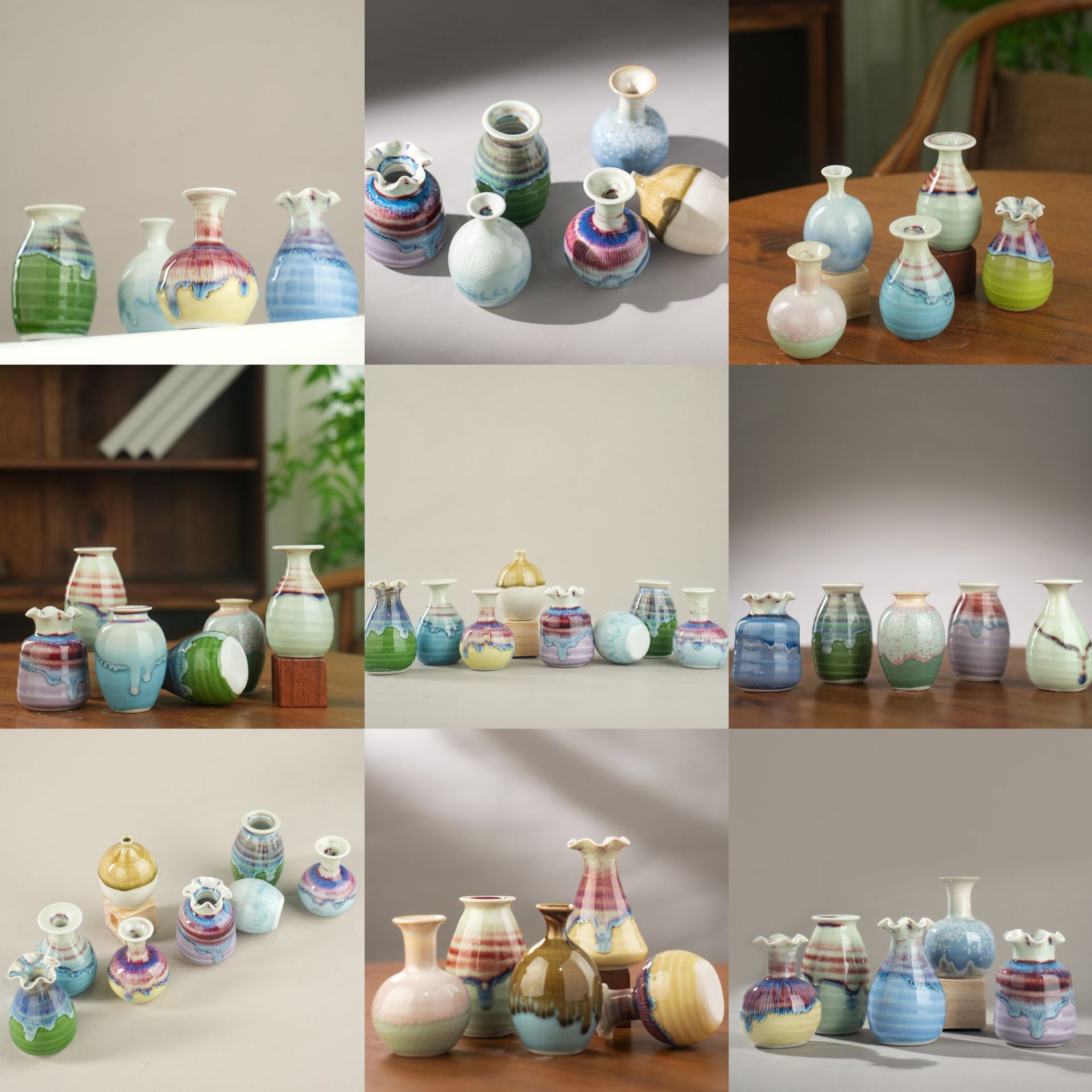 Handmade Ceramic Flowers / Vase ,Decorative Flower forHome Party Wedding Anniversary Festival, Gifts, Life like Artificial Flower, Vibrant Faux Flowers