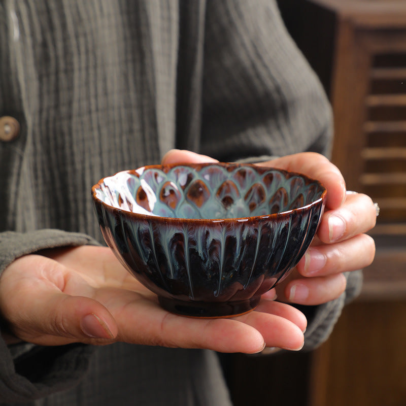 Master Jianzhan teacup China Jianyang BlackPorcelain TeacupChristmas Gift CollectionArt Tea Ware