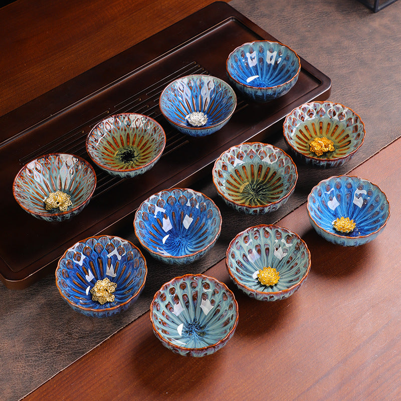Master Jianzhan teacup China Jianyang BlackPorcelain TeacupChristmas Gift CollectionArt Tea Ware