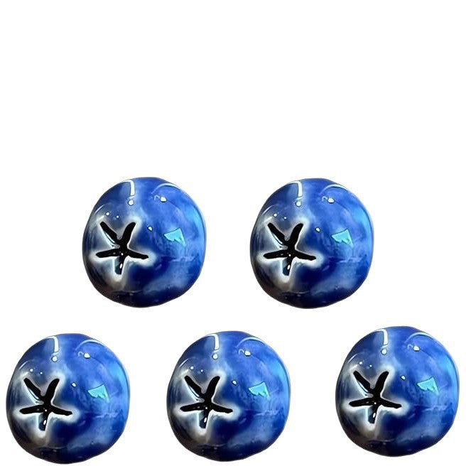 5pcs/set Blueberry Fridge Magnet, 3D Resin Small Blueberries Refrigerator Decoration, Cute Fridge Magnet for Home Kitchen Office Locker, Gift