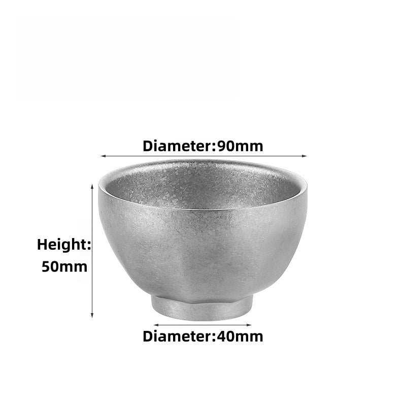Handmade Double-Layer Pure Titanium Jianzhan Teacups, Heat-Resistant, 130ml Capacity, Multiple Colors Available for Unique Tea Drinking