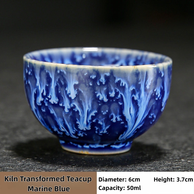 Colorful Jianzhan Teacups Set, Ceramic Tea Cups for Tasting Tea, Artistic Chinese Tea Ceremony Cups