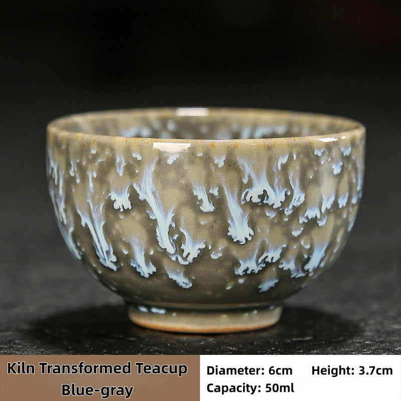 Colorful Jianzhan Teacups Set, Ceramic Tea Cups for Tasting Tea, Artistic Chinese Tea Ceremony Cups