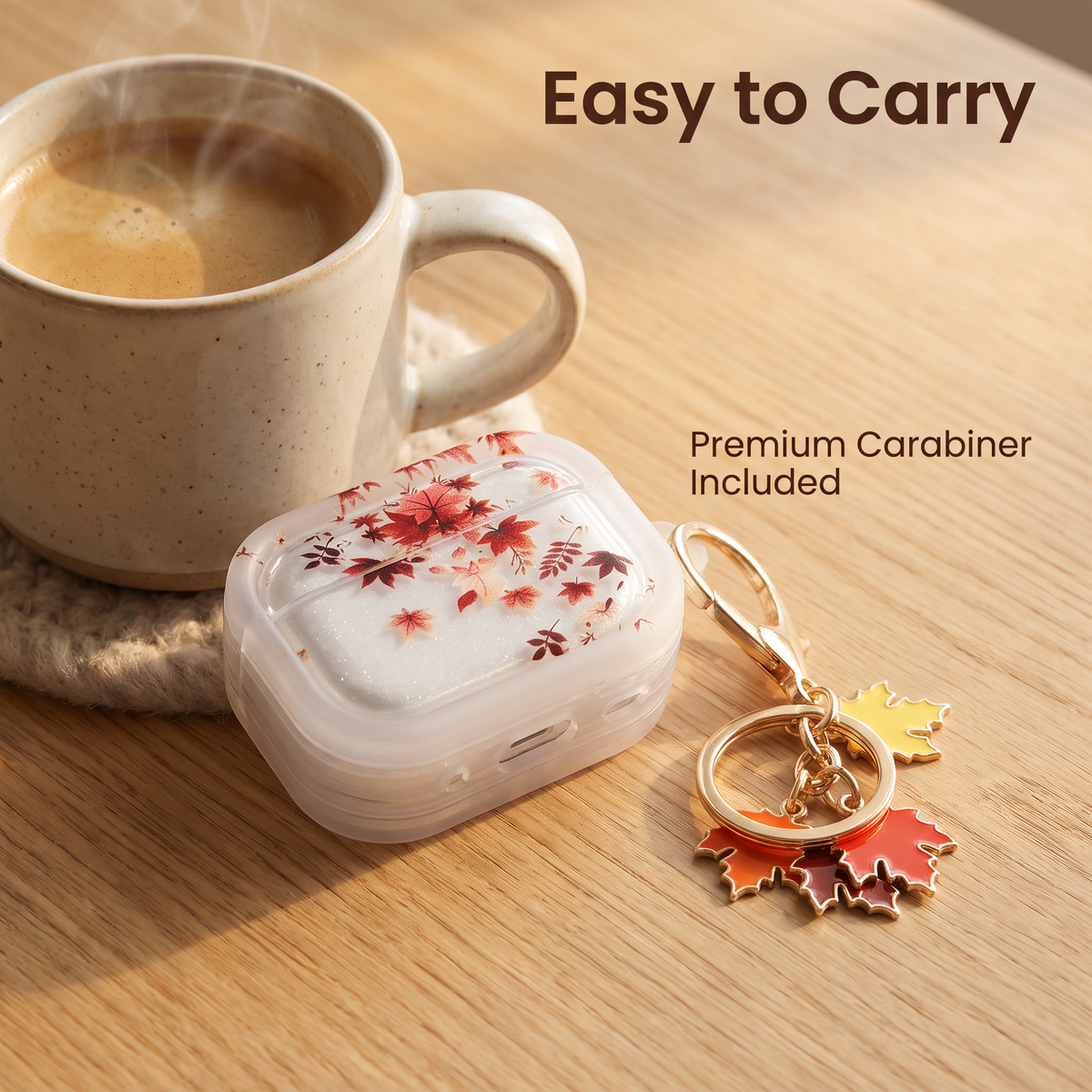 Axxlern Design AirPods Pro 2 Case,Cover with Maple Leaf Charm