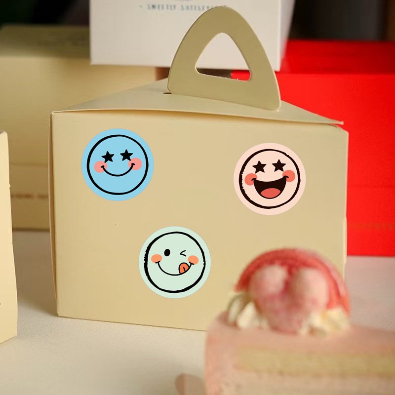 Axxlern Design 500 Smiley Face Stickers,Emoji Sticker Roll for Kids