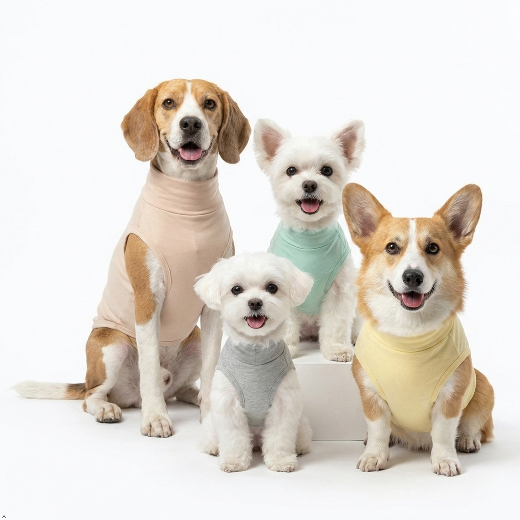 Axxlern Design 2PK Dog Shirts, Sun Protection Quick Dry Soft Dog T-Shirt,Stretchy Lightweight Sleeveless Dog Vest for Summer