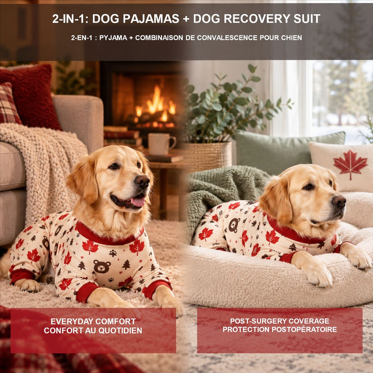 Axxlern Design Dog Pajamas for Small Dogs,Dog Recovery Suit