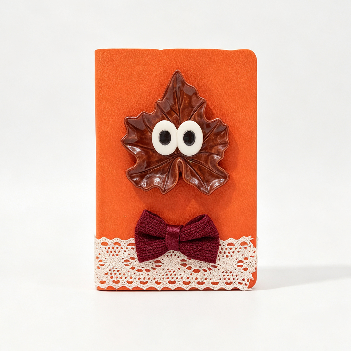 Axxlern Design Mini Pocket Notebook, Small Lined Maple Leaf Journal