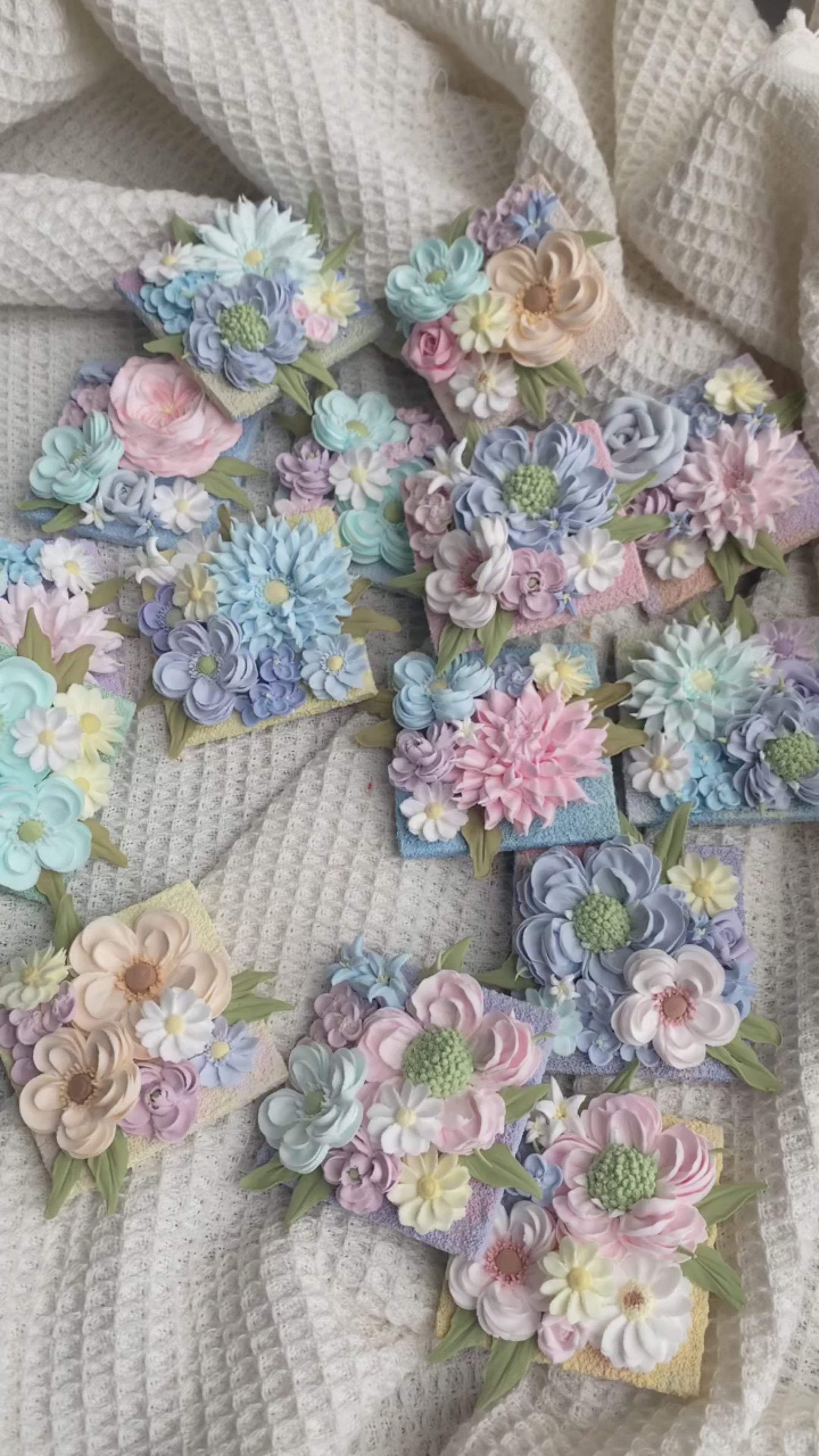 Handcrafted Clay Flower Fridge Magnets It Has Magnetic Properties For Home Decoration