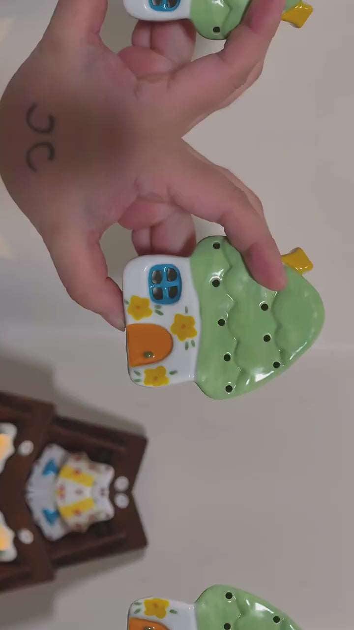 Handmade Ceramic Fridge Magnets The Glowing House Magnetically Attached